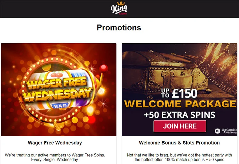 King Casino promotions