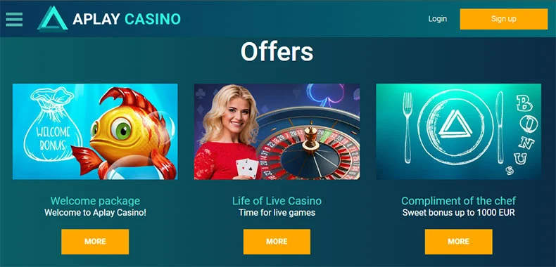 APlay casino bonuses