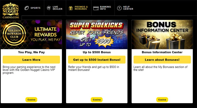 Golden Nugget casino promotions