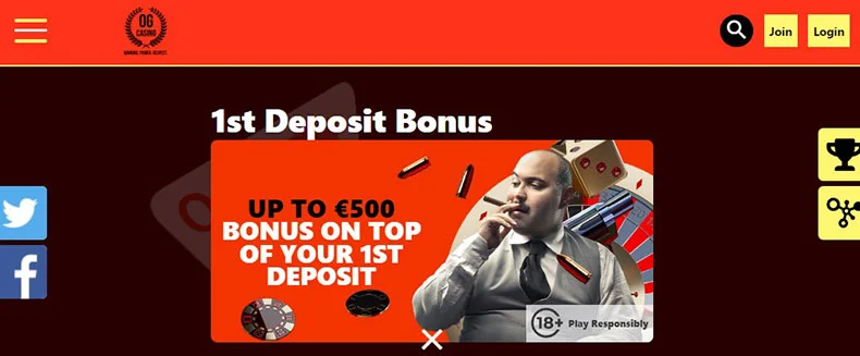 OG Casino bonuses