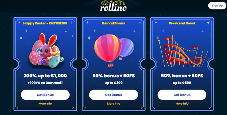 Rollino casino promotions
