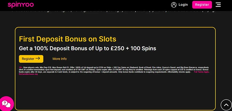 SpinYoo casino bonuses