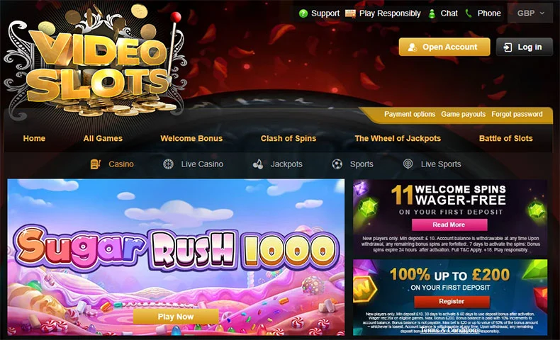 Videoslots casino review