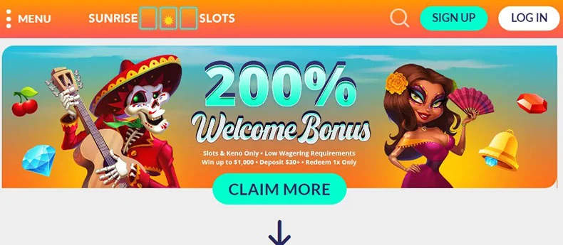 Sunrise Slots Casino bonuses