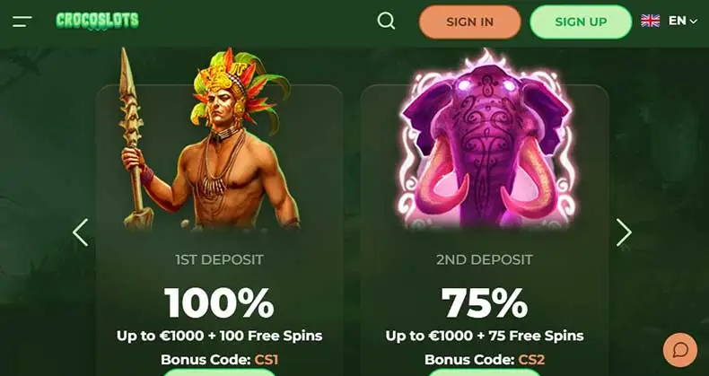CrocoSlots Casino bonuses