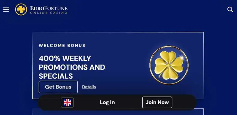 EuroFortune Casino bonuses