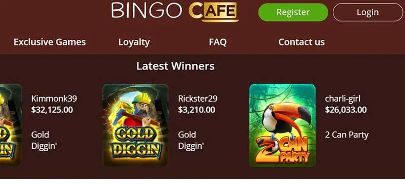 BingoCafe Casino bonuses