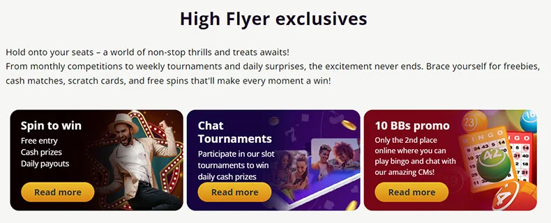 High Flyer casino promotions