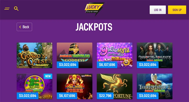 LuckyCasino bonuses