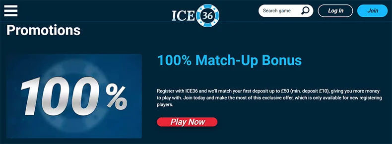 Ice36 casino promotions