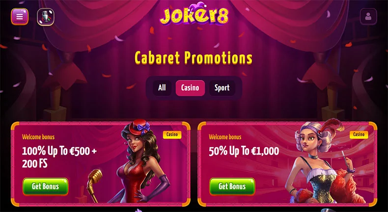 Joker8 casino bonuses