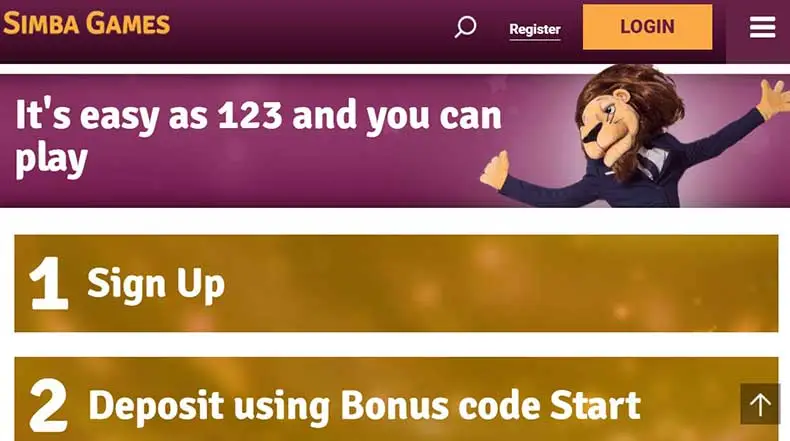 Simba Games casino bonuses