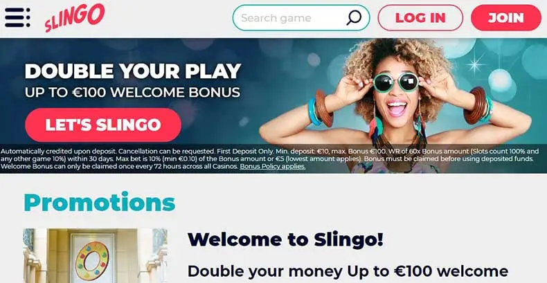 Slingo Casino bonuses