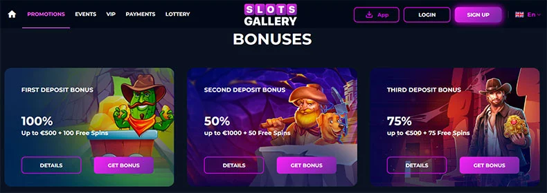 Slots Gallery casino promotions