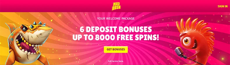 Mad Rush casino promotions