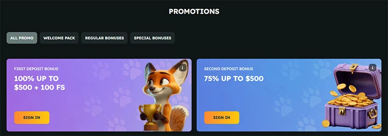 Fox Slots casino promotions