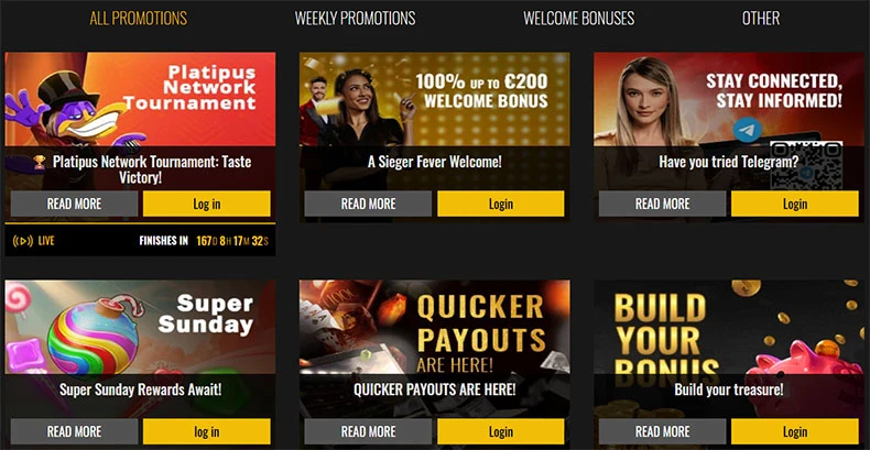 Casino Sieger bonuses