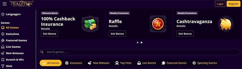 Traditional Casino review