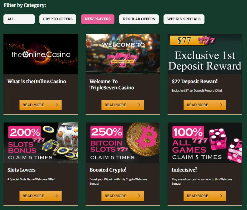 TripleSeven casino promotions TripleSeven casino promotions