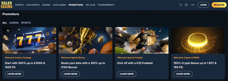 Kaleo Casino bonuses