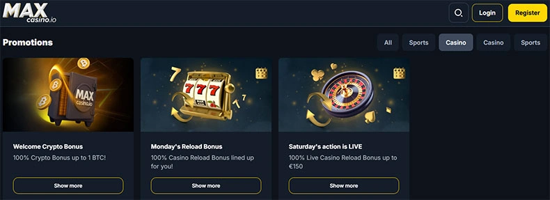 MaxCasino promotions MaxCasino promotions