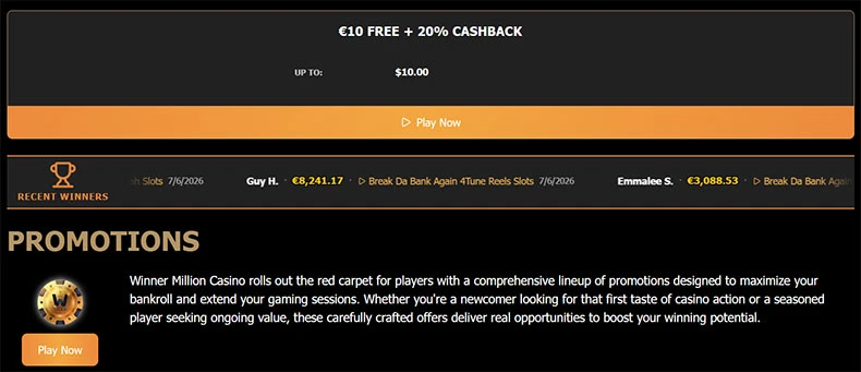 Winner Casino promotions Winner Casino promotions